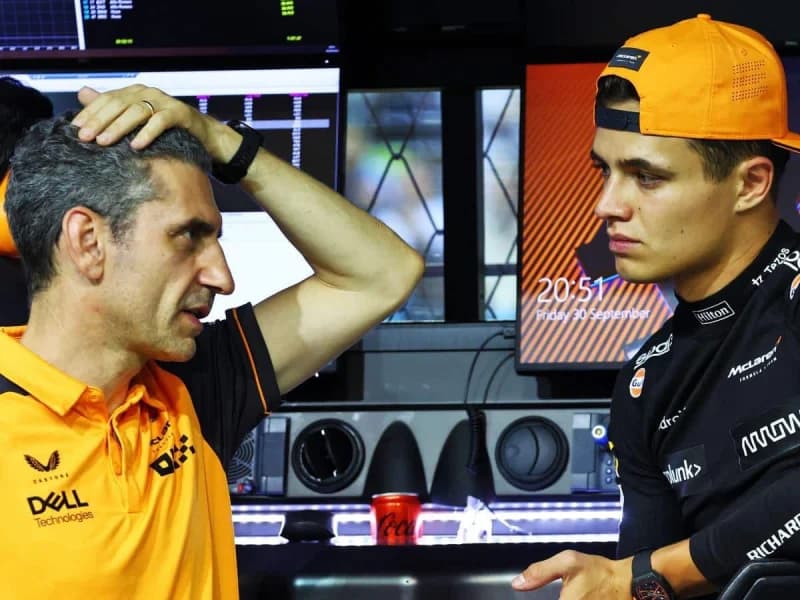 Imagem de capa da notícia: Andrea Stella admite que McLaren busca resolver problema de pitstops longos