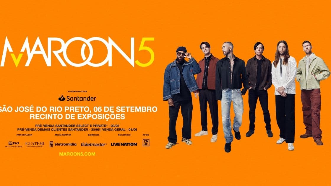 Imagem de capa da notícia: Maroon 5 fará show no interior de São Paulo produzido por empresa de Zé Neto e Cristiano