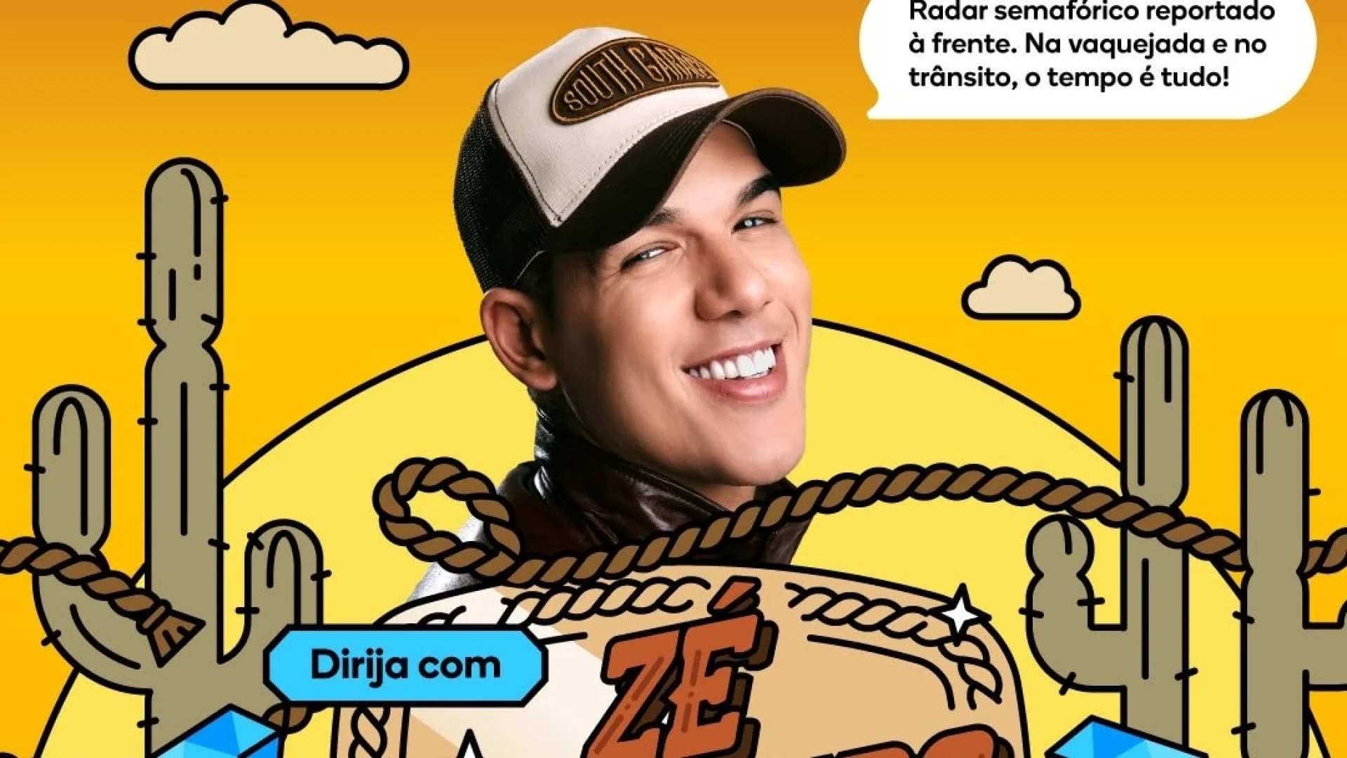 Imagem de capa da notícia: Zé Vaqueiro é a nova voz do Waze no mês de setembro